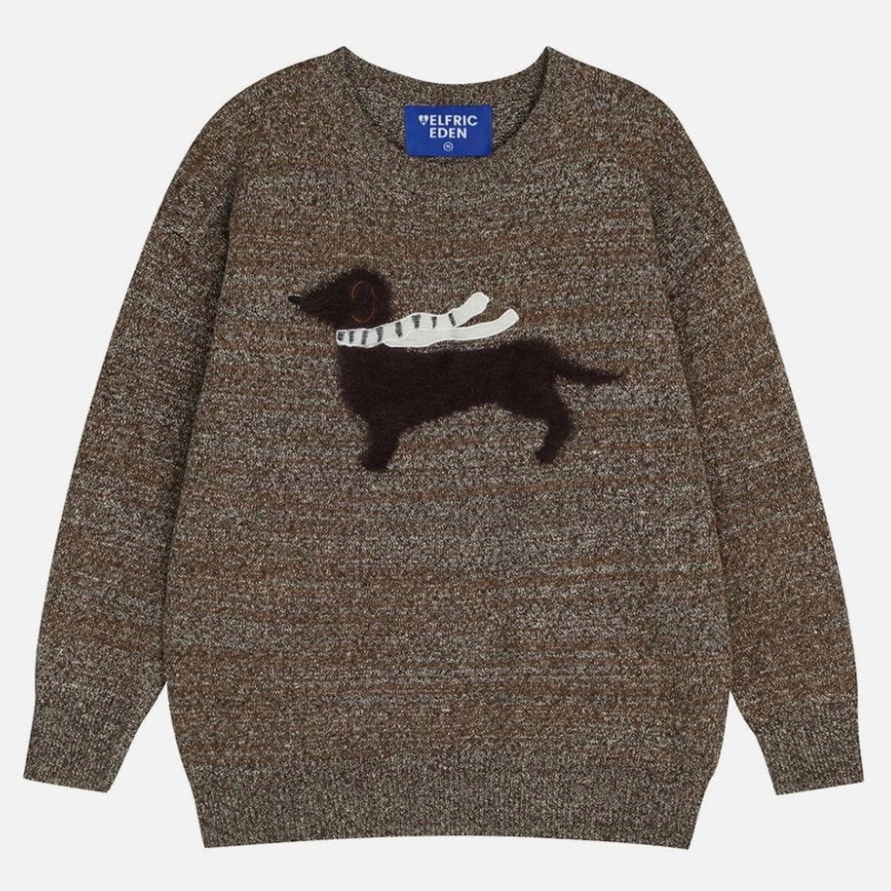 🆕- AELFRIC EDEN DACHSHUND WITH SCARF SWEATER. Size: small
